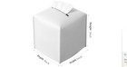 Square Tissue Box Cover  Pu Leather Tissue Box Holder Modern  White