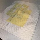 Crate And Barrel 26    Edgebrook Yellow green Cotton Quilted Euro Pillow Sham New