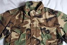 Army Camouflage Coat Cold Weather Size Large Pockets Full Zip  With Buttons Usa