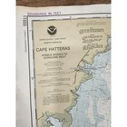 Vtg Noaa Nautical Chart 11555 Cape Hatteras North Carolina 2001 Map Wall Decor