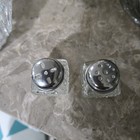 Vintage Mini Diamond Cut Clear Glass Salt   Pepper Shakers Silver Plate Lids