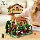 Winery Chateau House Building Set With Lights vineyard Castle Construction Model