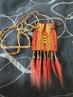 Beautiful Native American Beaded Leather Tobacco Bag  Medicine   Indian Pouch 