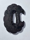 Japanese Sword Tsuba Iron Gosan Kiri Crest Inlay Edo Period Tosogu Koshirae Used