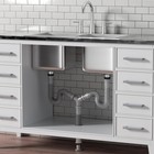 Oblectatio Double Sink Drain Kit - Flexible 1-1 2   1-1 4 8 7  To 19 7   Gray 