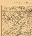 Historic State Map - Alabama Northern Georgia - Krebs 1864 - 23 X 25 87