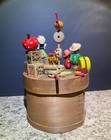 Vintage Wooden Toys Games Figures Folk Art Toy Box Americana Imports Unique Read