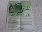  franke s St  Germain Lodge Sayner Wisconsin Brochure Pamphlet Vacation Vtg