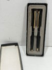 Sheaffer Vintage Snorkel Fountain Pen   Pencil Set Black Not Working W  Name Emb
