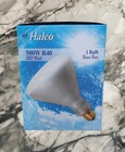 Halco 120v R40 500w Flood Pool Lamp Brass Base E26 Hard Glass Bulbs 104042