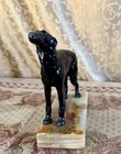 Art Deco Borzoi Russian Wolfhound Dog Austrian Cold Painted Bronze Onyx Statue