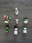 Vintage Christmas  Ornaments Small  Hang On Tree Lot Of 7 Pls See Description 