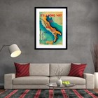 87944 War Axis France Italy Snail Slow Rome Map Flag Decor Wall Print Poster