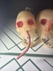 Vintage Rubber Skull Monster Jiggler Glow In The Dark Dangler Halloween Lot Of 2