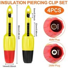 4pcs Wire Piercing Probe Insulation Clip Set Yellow