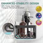 Shower Caddy 6 Pack Adhesive Bathroom Organizer Shelves Rack Soap Holder Storage