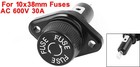 Ac 600v 30a 2 Terminal Panel Mounting 10 X 38mm Fuse Holder Socket