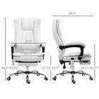 Massage Office Chair  High Back Reclining Desk Chair  White
