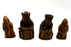 Vintage Isle Of Lewis Replica Medieval Figures Chess Set With Board