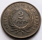 1864 Two Cent Piece Large Motto 2c Bronze Civil War Era Au Details Cleaned