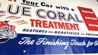 Packard Auto Car 50 s Vintage Style Banner Sign Pennant Flag Blue Coral Sealer