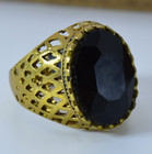 Extremely Rare Ancient Antique Bronze Black Stone Roman  Ring Authentic