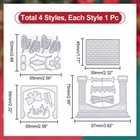 4pcs Christmas Theme Cutting Dies Fireplace Carbon Steel Die Cutting Template   