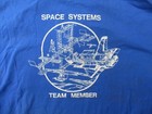 Vtg 1980s Sperry Space Systems Team Member Space Shuttle Blue Polo Shirt  Nasa
