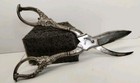 19th Century Antique Victorian Era Sterling Silver Handle Grapevine Shears 6 5in