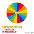 Rainbow Parachute Toy For Kids  20 Ft Parachute Game With 16 Handles For Kids   
