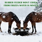 4pcs Rubber Feeder Pans Circular Rubber Industrial Pan Black Rubber Feed Pan