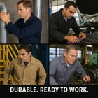 Men s Long Sleeve Work Coverall Poly-cotton Jumpsuit Navy Khaki Gray Black