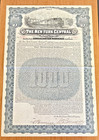 New York Central Railroad Company-bond Certificate-1911    Ny Central Postcard