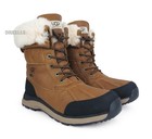 Ugg Adirondack Iii Chestnut Brown Leather Fur Boots Womens Size 9 -nib-