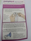 Pumpin  Pal Angled Silicone Breast Pump Flanges Set Green Pink Blue W  Guide