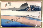  the Far Bank Of The   i River At Kanaya  Utagawa Hiroshige Woodblock Print Japan
