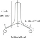 Artliving  2 Pack 4  Iron Display Stand  Sliver Small Iron Easel Plate Display P