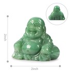Artistone 2 Inch Hand-carved Laughing Buddha Statue Green Aventurine