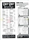 Chop Chop Chinese To You  Menu Mailer Phoenix Arizona 1987