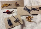 Lot Of 9 Vintage Military Aircraft spacecraft airplanes Lapel Pins