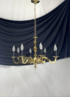 Restored Vtg French Empire Chandelier Colonial Williamsburg Style Brass 8 Arm