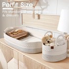 Portable Baby Changing Basket With Diaper Caddy   Organic Cotton Rope