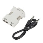 Female Hdmi To Male Vga Converter W audio Cable Plug play Laptop Pc To Tv Aq