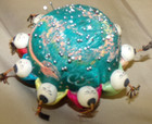 Vintage Pin Cushion Sewing Chinese Figurine Fabric Sewing Needle Holder