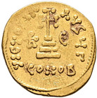 sharp Portraits  Heraclius  610-641 Ad  Byzantine Gold Solidus Coin  Cross Rev 