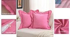 Double-sided Hot Pink Chenille Throw Pillow Covers - Cozy Accent For Living Room