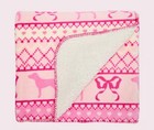 Nwt Victoria s Secret Pink X Love Shack Fancy Cozy Plush Blanket 50 X 60