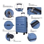 Travelhouse 3-piece Hardside Luggage Set Tsa Lock Spinner Wheels  dusty Blue 