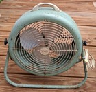 Aqua Blue Fan General De Luxe Mid-century Electric Vintage