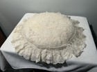 Antique Victorian Normandy Lace   Silk Boudoir Pillow 1890s Handmade   Perfect  